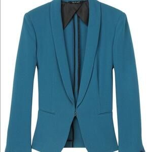 Rag & Bone Teal Shawl Collar Blazer  Neiman Marcus Exclusive Tailored Jacket